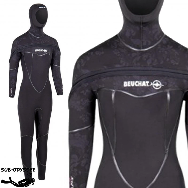 MED C-ZIP Monopièce 8mm Avec Cagoule Femme - Beuchat 3 MED C-ZIP Monopièce 8mm Avec Cagoule Femme - Beuchat