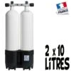 Bi-Bouteille De Plongée 2 X 10 Litres 230 Bars (Ø171mm) - Roth -Combinaisons Magasin bi bloc bouteille 2x10 litres 230 bars isolation roth pas cher sub odyssee