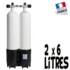 Bi-Bouteille De Plongée 2 X 6 Litres 230 Bars (Ø140mm) - Roth 1 Bi-Bouteille De Plongée 2 X 6 Litres 230 Bars (Ø140mm) - Roth -Combinaisons Magasin bi bouteille de plongee 2 x 6 litres 230 bars o140mm roth