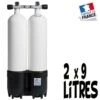 Bi-Bouteille De Plongée 2x9 Litres 230 Bars (Ø 171mm) - ROTH -Combinaisons Magasin bi bouteille de plongee 2x9 litres 230 bars o 171mm roth