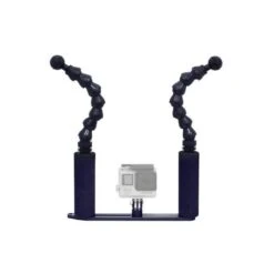 Platine FIXE Double Bras + 2 FLEXI 7" + Fixation GoPro - Big Blue
