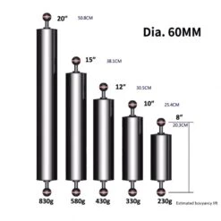 Z04 Bras Carbone Ø60mm L23cm à Boule Avec Flotteur - Divepro -Combinaisons Magasin divepro z04 bras carbone boule avec flotteur pas cher sub odyssee 2