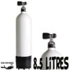 Bouteille 8.5 Litres Long 230 Bars Acier 1 Sortie Fond Bombé - Eurocylinder -Combinaisons Magasin eurocylinder bouteille bloc plongee acier 85 litres 1 sortie pas cher sub odyssee lyon 1