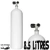 Bouteille 8.5 Litres Long 230 Bars Acier 1 Sortie Fond Plat - Eurocylinder -Combinaisons Magasin eurocylinder bouteille bloc plongee acier 85 litres 1 sortie pas cher sub odyssee lyon