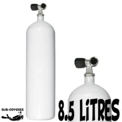 Bouteille 8.5 Litres Long 230 Bars Acier 1 Sortie Fond Plat - Eurocylinder
