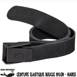 Ceinture Elastique Noire Boucle Nylon - Mares