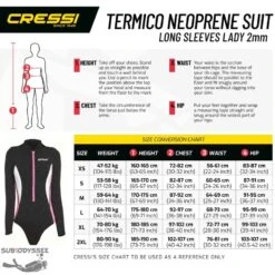 TERMICO Manches Longues Maillot Bain Femme Néoprène 2mm - Cressi -Combinaisons Magasin termico manches longues maillot bain femme neoprene 2mm cressi 6